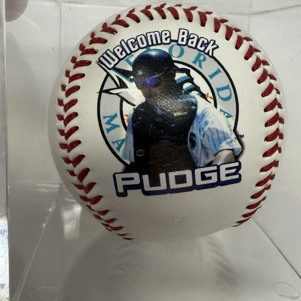 2003 Commemorative Florida Marlins Baseball Welcome Back Pudge Rangers v Marlins